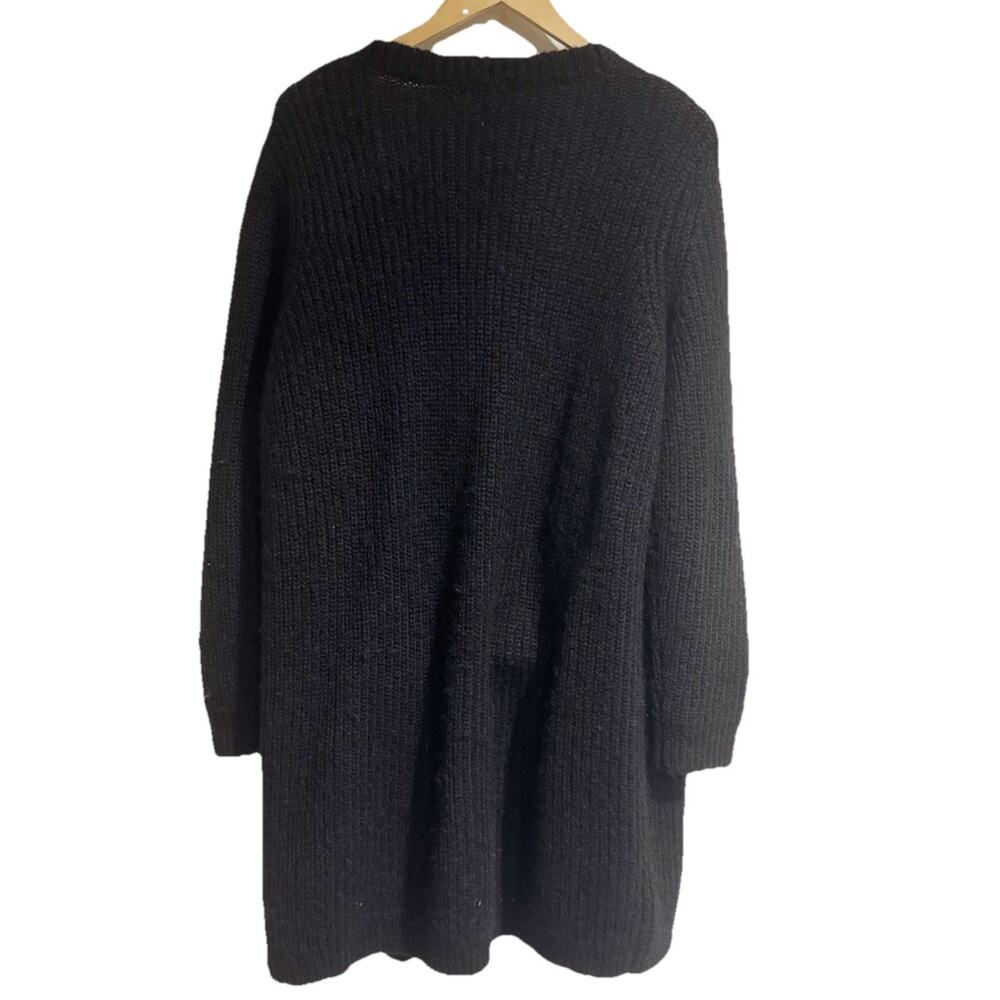 COS Women Small Black Wool Cardigan Long Line Maxi - Picture 5 of 5